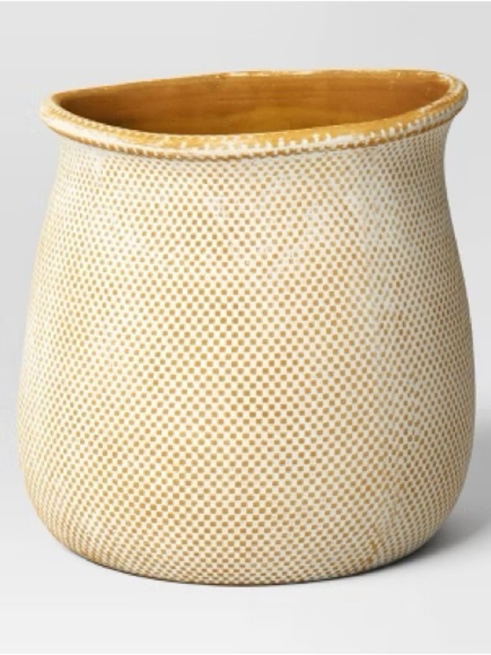 Antique Finish Ceramic Indoor/Outdoor
Planter 1 Planter Pot Cream 8"x8"Threshold
